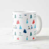 Erdnüsse | Winterskifahren der Pisten Muster Jumbo-Tasse (Vorderseite Rechts)