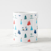 Erdnüsse | Winterskifahren der Pisten Muster Jumbo-Tasse (Vorderseite)