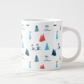 Erdnüsse | Winterskifahren der Pisten Muster Jumbo-Tasse (Rechts)