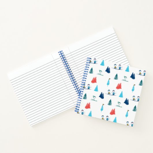 Erdnüsse | Winterskifahren der Pisten Muster Notizblock (Innenseite)