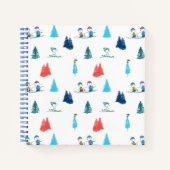 Erdnüsse | Winterskifahren der Pisten Muster Notizblock (Vorderseite)