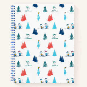 Erdnüsse Winterskifahren der Pisten Muster Notizblock