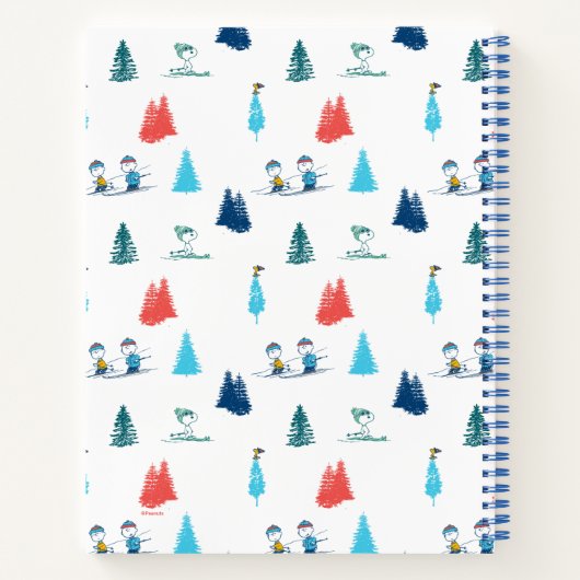 Erdnüsse | Winterskifahren der Pisten Muster Notizblock (Rückseite)