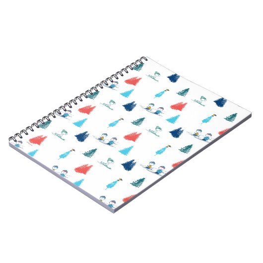 Erdnüsse | Winterskifahren der Pisten Muster Notizblock (Linke Seite)