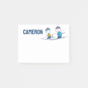 Erdnüsse   Winterskifahren der Pisten Muster Post-it Klebezettel