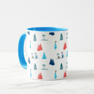 Erdnüsse Winterskifahren der Pisten Muster Tasse