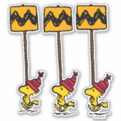 Erdnüsse | Woodstock & Friends Signature März Aufkleber (Vorderseite)