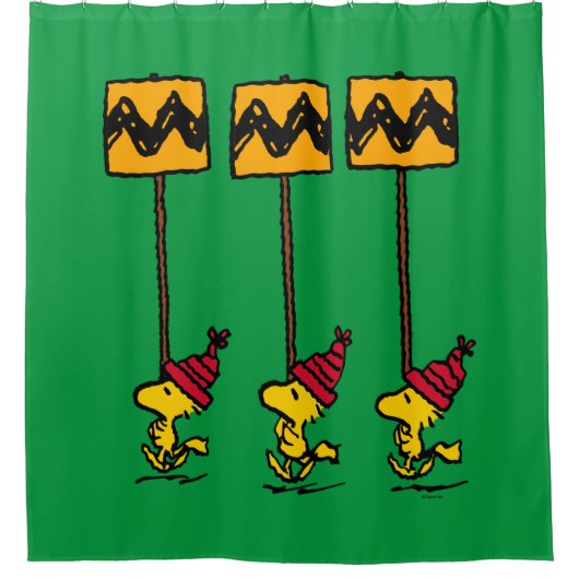 Erdnüsse | Woodstock & Friends Signature März Duschvorhang (Vorderseite)
