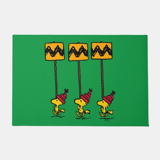 Erdnüsse | Woodstock & Friends Signature März Fußmatte (Vorderseite)