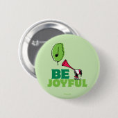 Erdnüsse | Woodstock Seien Sie froh Button (Vorne & Hinten)