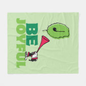 Erdnüsse | Woodstock Seien Sie froh Fleecedecke (Vorderseite (Horizontal))