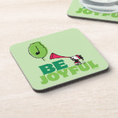 Erdnüsse | Woodstock Seien Sie froh Getränkeuntersetzer (Linke Seite)