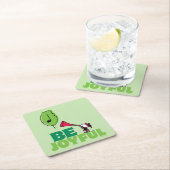 Erdnüsse | Woodstock Seien Sie froh Rechteckiger Pappuntersetzer (Vor Ort)