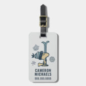 Erdnüsse | Woodstock Ski Pro Gepäckanhänger (Vorderseite vertikal)