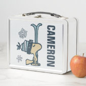 Erdnüsse | Woodstock Ski Pro | Name hinzufügen Metall Brotdose (Beispiel)