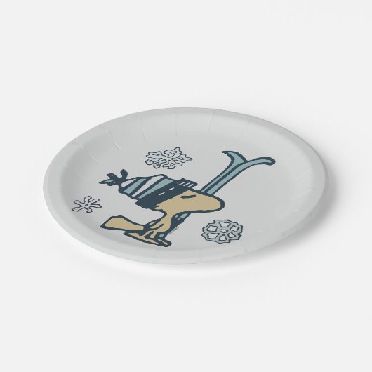 Erdnüsse | Woodstock Ski Pro Pappteller (Schrägansicht)