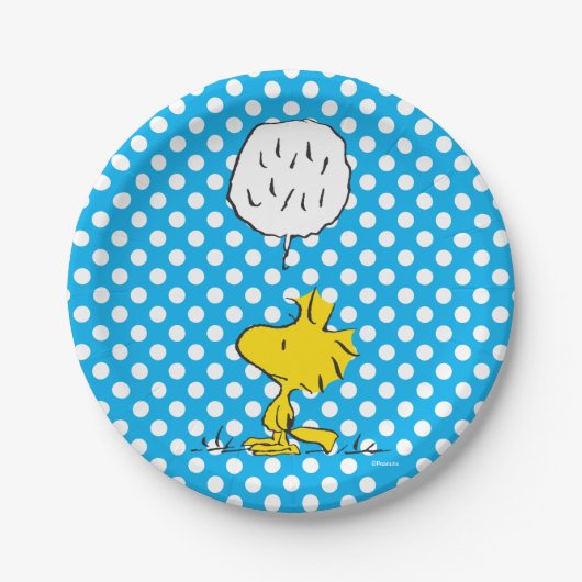 Erdnüsse | Woodstock Speaks & Polka Dots Pappteller (Vorderseite)