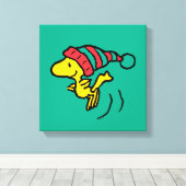 Erdnüsse | Woodstock Winter Beanie Cap Leinwanddruck (Insitu (Holzboden))