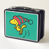 Erdnüsse | Woodstock Winter Beanie Cap Metall Brotdose (Rückseite)