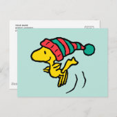 Erdnüsse | Woodstock Winter Beanie Cap Postkarte (Vorne/Hinten)