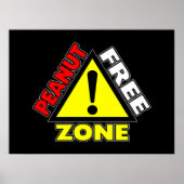 Erdnussfreie Zone (Erdnussallergie) Poster (Vorne)