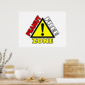 Erdnussfreie Zone (Erdnussallergie) Poster (Küche)