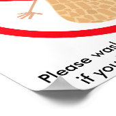 Erdnussfreie Zone Lebensmittelallergie Print Poster (Ecke)