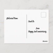 Erdnussjar zum Jubiläum Postkarte (Rückseite)