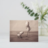 Erdnussmann und Hund Postkarte (Stehend Vorderseite)