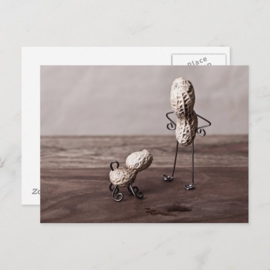 Erdnussmann und Hund Postkarte (Vorne/Hinten)