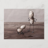 Erdnussmann und Hund Postkarte (Vorderseite)