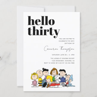 Erdnusszeichen - 30. Geburtstag Einladung