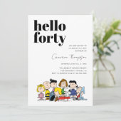 Erdnusszeichen - 40. Geburtstag Einladung (Stehend Vorderseite)