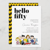 Erdnusszeichen - 50. Geburtstag Einladung (Vorne/Hinten)