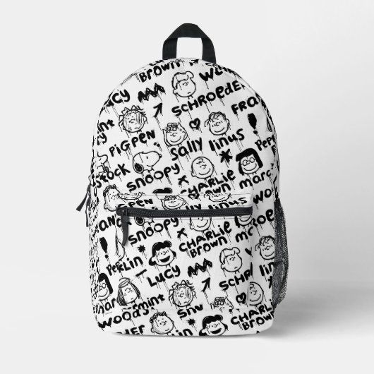 Erdnusszeichen Graffiti Muster Bedruckter Rucksack (Vorderseite)