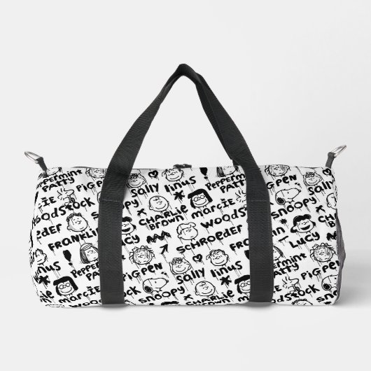 Erdnusszeichen Graffiti Muster Duffle Bag (Vorderseite)