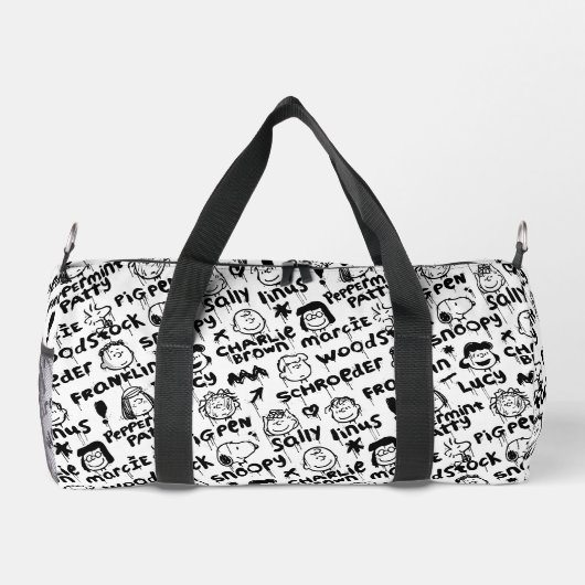 Erdnusszeichen Graffiti Muster Duffle Bag (Rückseite)