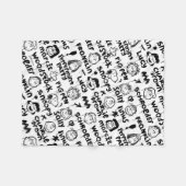 Erdnusszeichen Graffiti Muster Fleecedecke (Vorderseite (Horizontal))