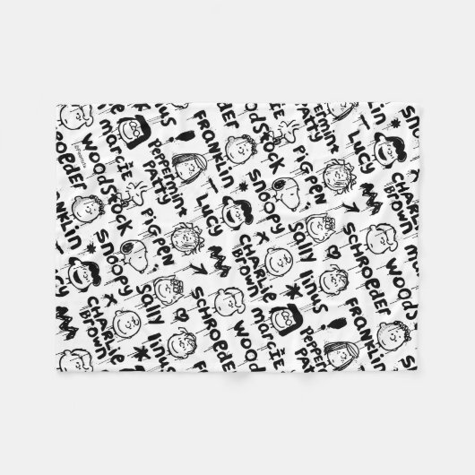 Erdnusszeichen Graffiti Muster Fleecedecke (Vorderseite (Horizontal))