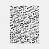 Erdnusszeichen Graffiti Muster Fleecedecke (Vorderseite)