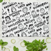 Erdnusszeichen Graffiti Muster Geschirrtuch (Gefaltet)