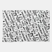 Erdnusszeichen Graffiti Muster Geschirrtuch (Horizontal)