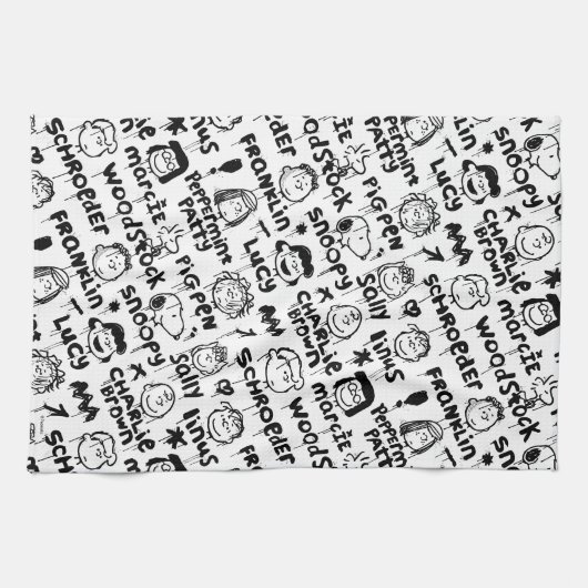 Erdnusszeichen Graffiti Muster Geschirrtuch (Horizontal)