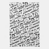 Erdnusszeichen Graffiti Muster Geschirrtuch (Vertikal)