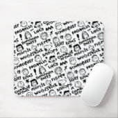 Erdnusszeichen Graffiti Muster Mousepad (Mit Mouse)