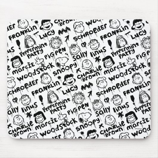 Erdnusszeichen Graffiti Muster Mousepad (Vorne)