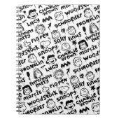 Erdnusszeichen Graffiti Muster Notizblock (Vorderseite)