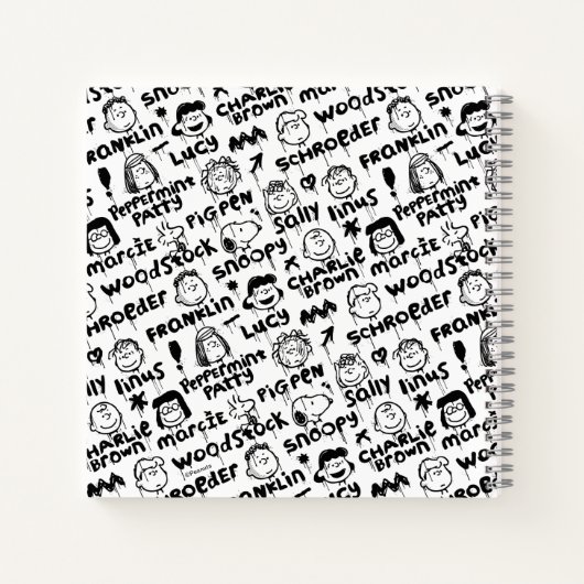 Erdnusszeichen Graffiti Muster Notizblock (Rückseite)