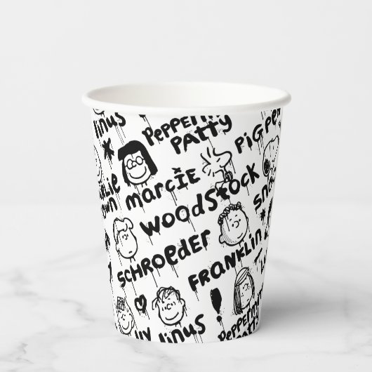 Erdnusszeichen Graffiti Muster Pappbecher (Rückseite)