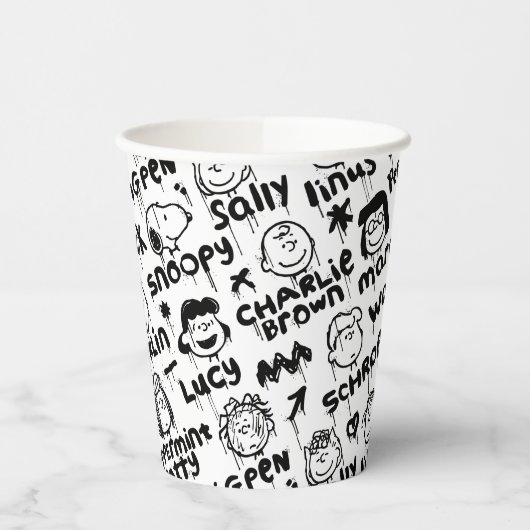 Erdnusszeichen Graffiti Muster Pappbecher (Links)